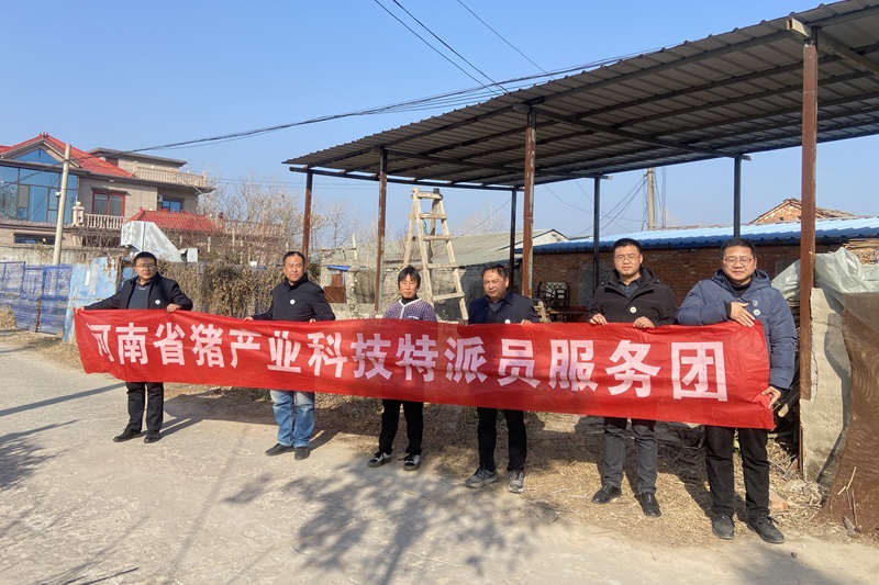 河南省猪产业科技特派员服务团赴新蔡县调研生猪市场生产现状